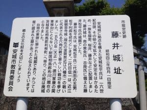 藤井城の看板
